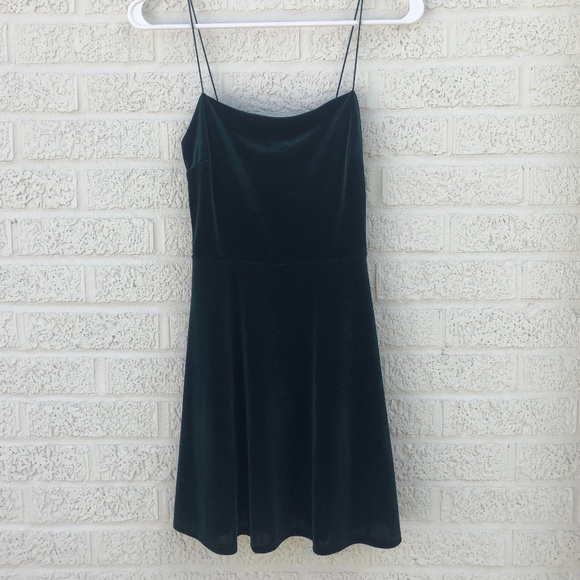 Urban Outfitters Dresses & Skirts - Urban Outfitters Green Velvet Mini Dress
